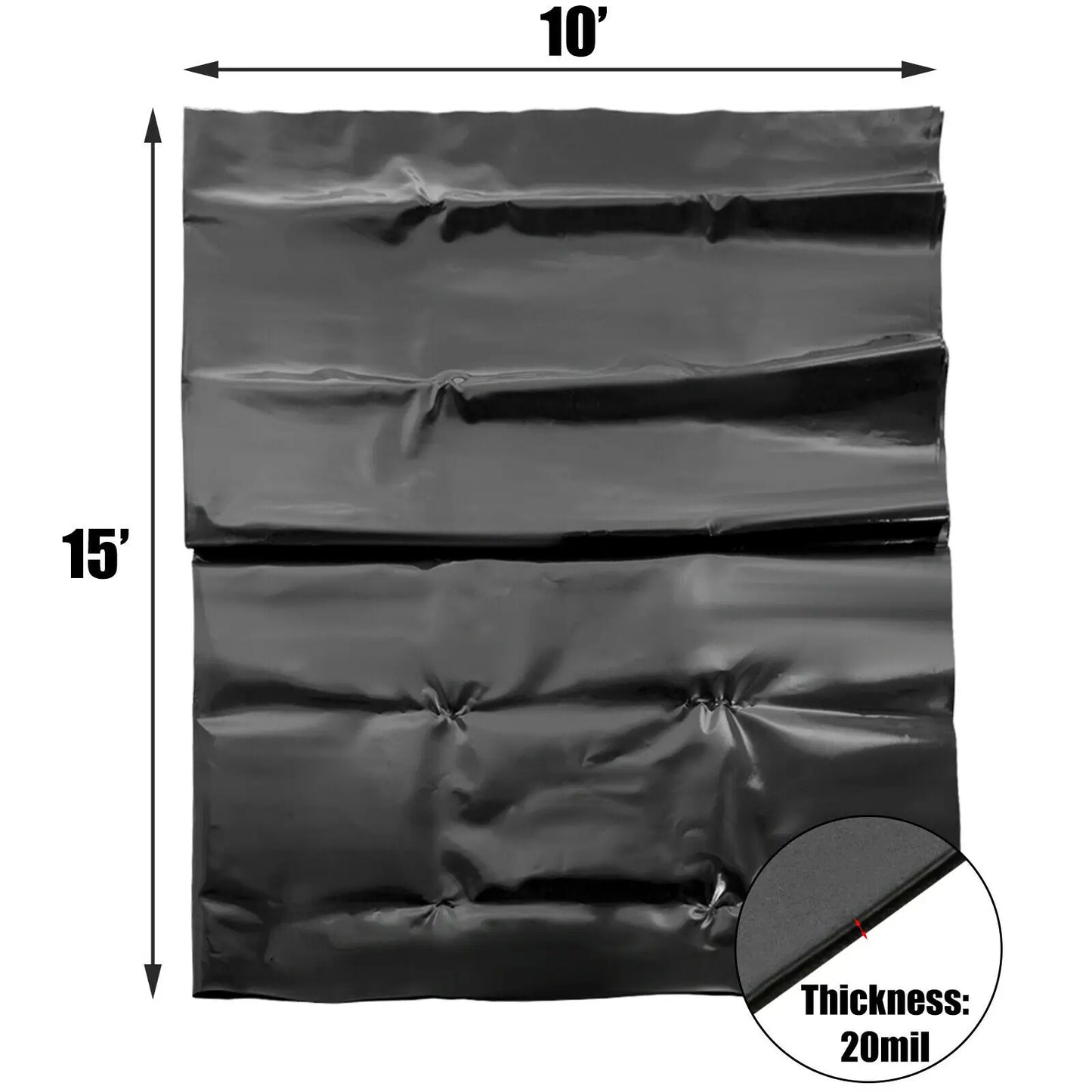 LLDPE Pond Liner 20 Mil Liner for Pool Landscaping Waterfall Gardens Fishponds Backyard Waterfalls Fish Pond Liners
