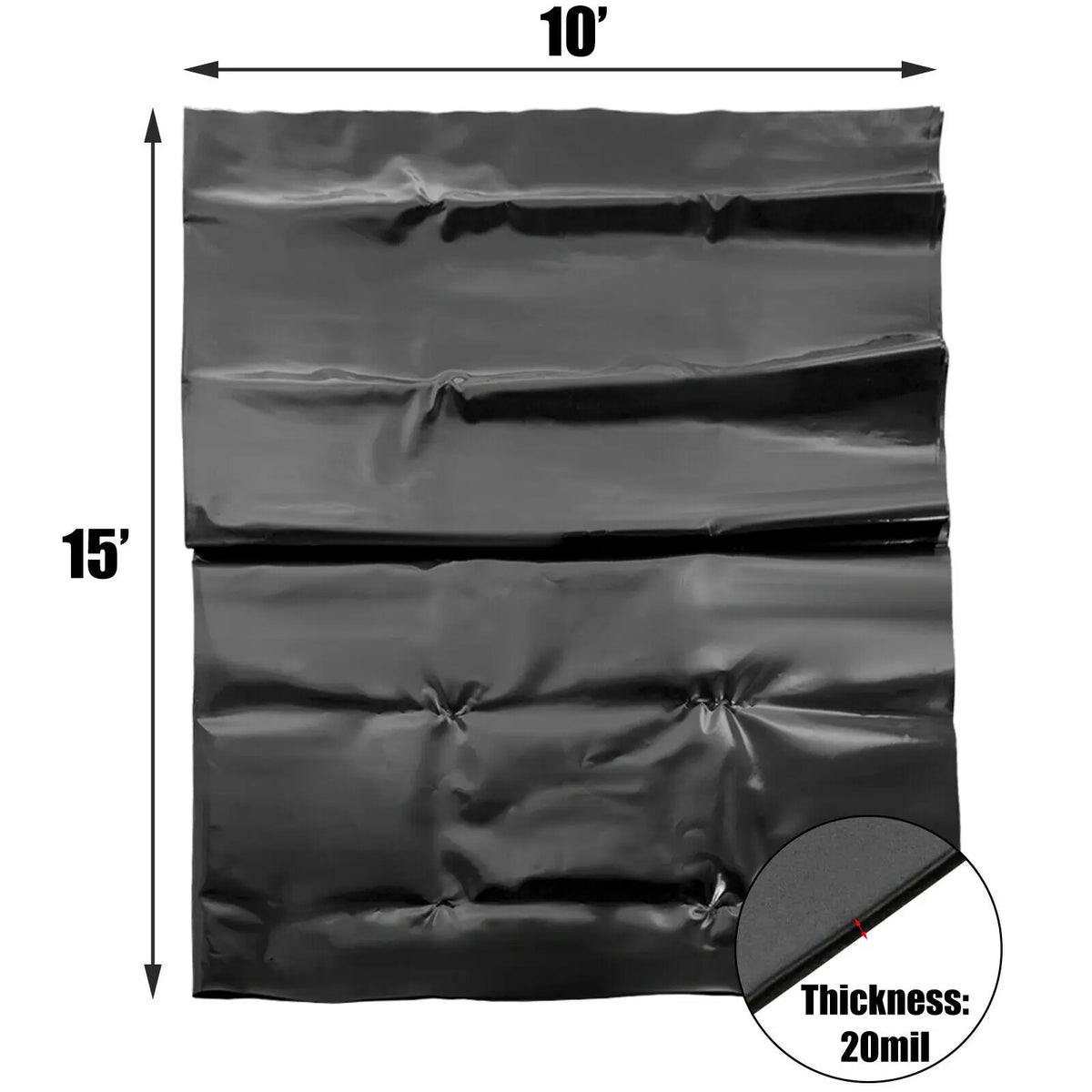 LLDPE Pond Liner 20 Mil Liner for Pool Landscaping Waterfall Gardens Fishponds Backyard Waterfalls Fish Pond Liners