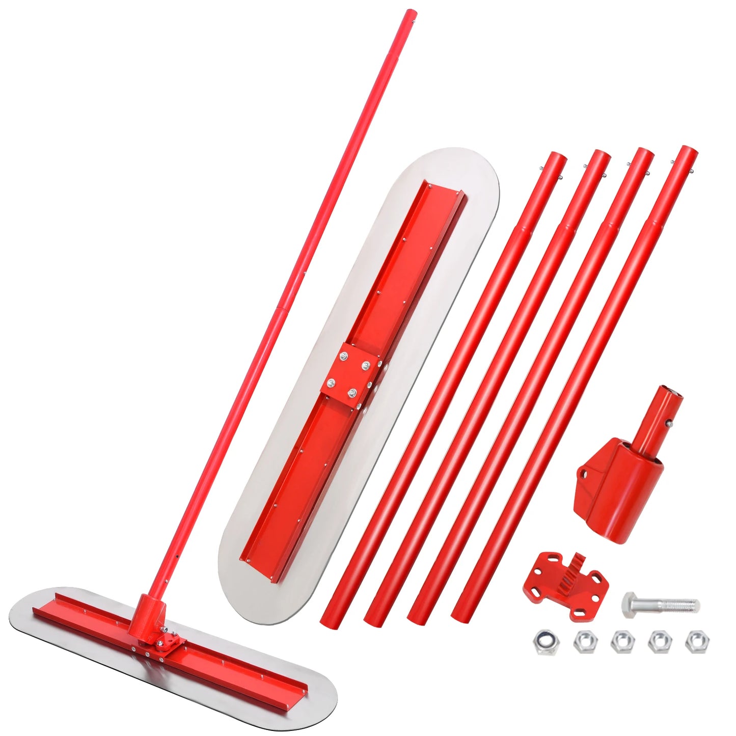 Concrete Float Finishing Tools With Handle, Heavy Duty Concrete Finishing Broom Bull Float Kit Replacement, Cement Resurfacing Smoothing Tool Long Handle 60 Inch for Domestic Industrial Surface Curing