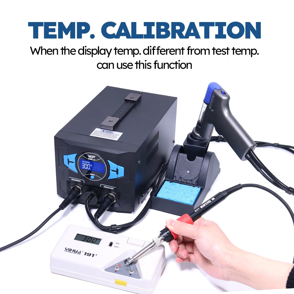 948D-III 2-IN-1 ESD Safe Desoldering Station With Fast-Heating Desoldering Gun And Soldering Iron High Power WEP 948 Station