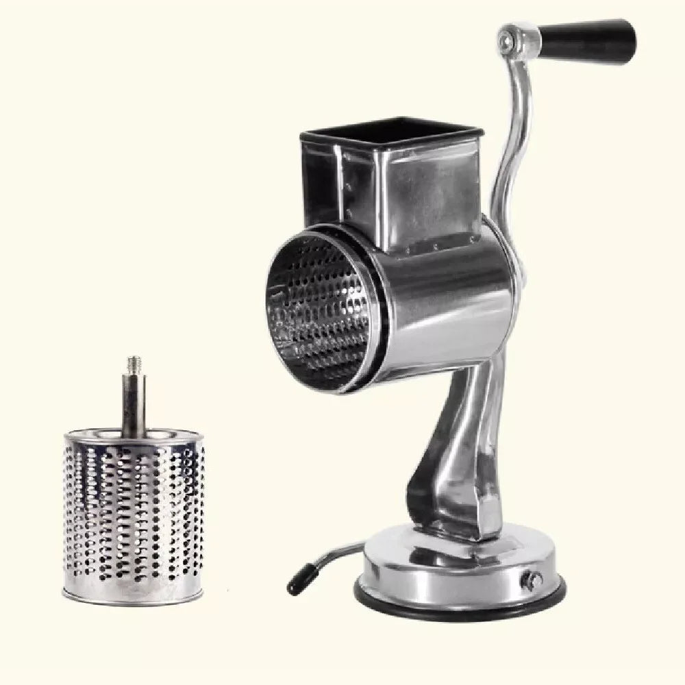 Rotary Cheese Grater Cheese Shredder Stainless Steel Kitchen Manual Cheese Grate With 5 Blades