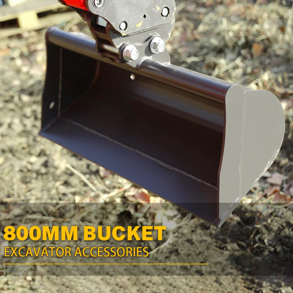 800mm Toothless Bucket – Excavator Accessory, Equipped with Connecting Pin, Easily Handles Various Operating Scenarios!