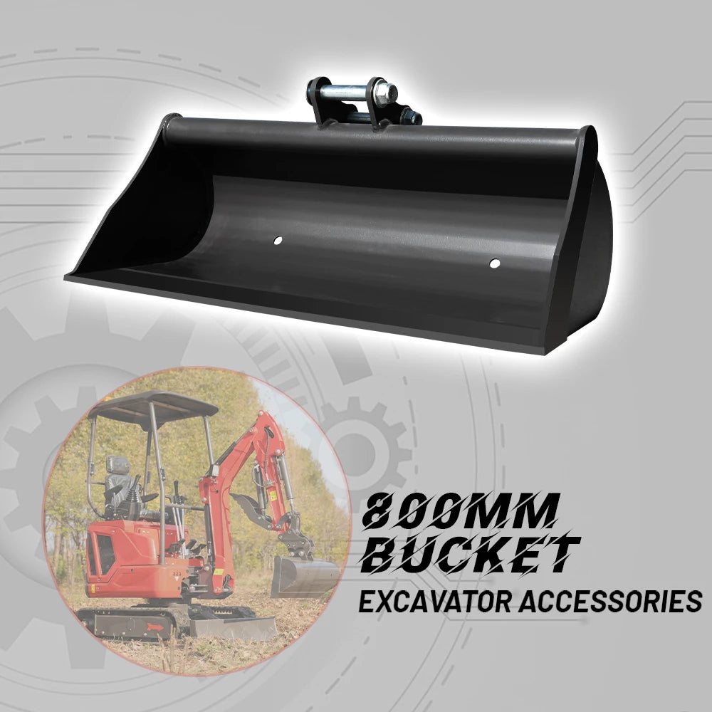 800mm Toothless Bucket – Excavator Accessory, Equipped with Connecting Pin, Easily Handles Various Operating Scenarios!