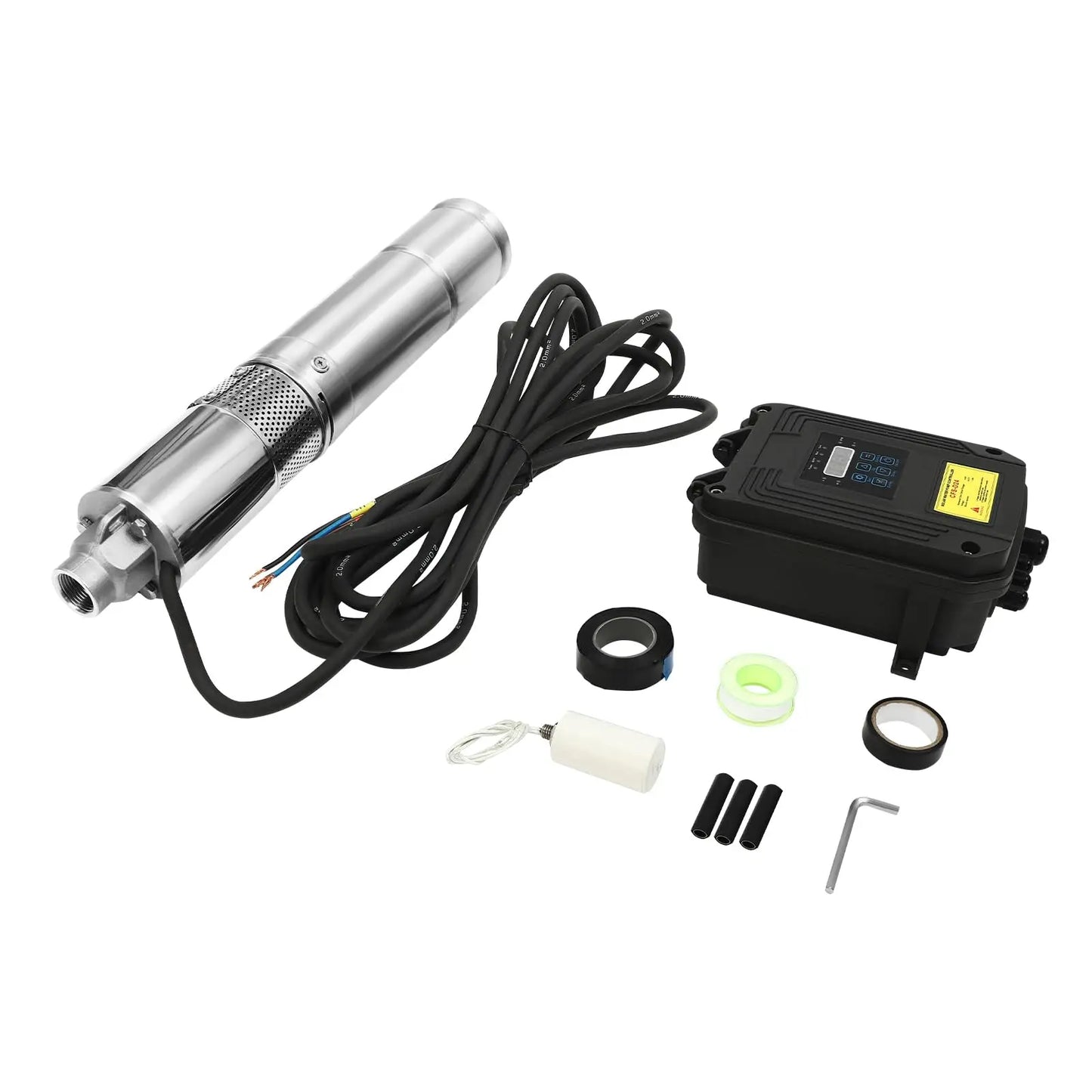 Industrial Deep Well Submersible Pump, Dc 24V 210W Solar Pump, Solar Pump with Mppt Controller, Deep Well Water Pump with 19.69F