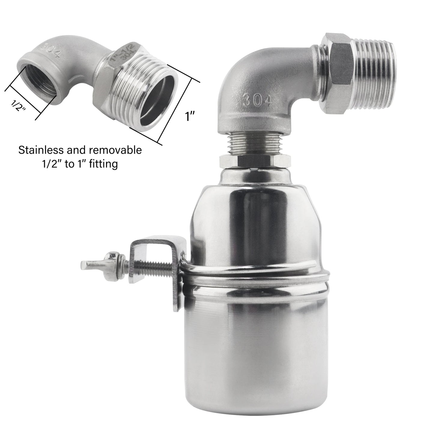 Float Valve,1 Pcs H 110 Mm Φ  54 Mm/H 90 Mm Φ  48 Mm,Tainless Steel Fully Automatic Water Level Controller Float Valve
