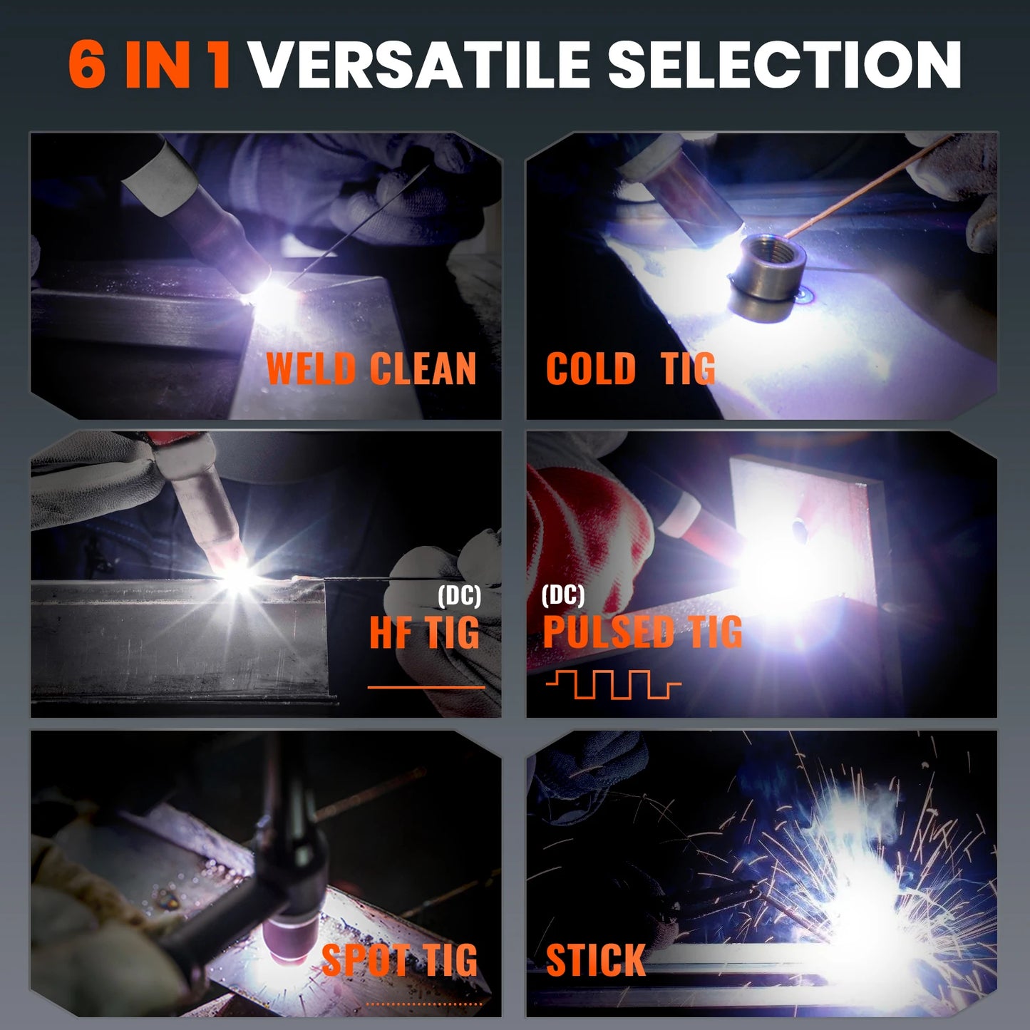 TIG COLD Welding Machine 6IN1 MMA/HF/pulse Multifunctional TIG Welding Automatic Semi-automatic TIG Welder 220V TIG200Pro