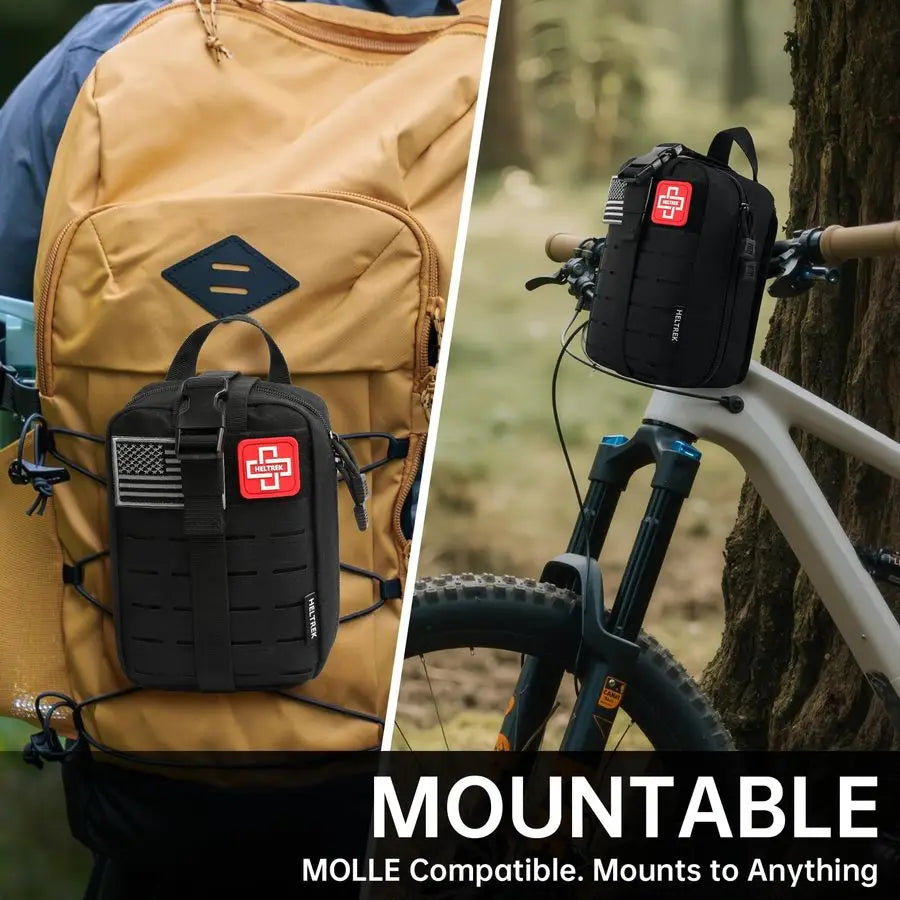 Trauma Kit, Compact Tactical IFAK Emergency Survival First Aid Kits Hemostatic Combat Wound Care Molle Pouch with Israeli Bandag