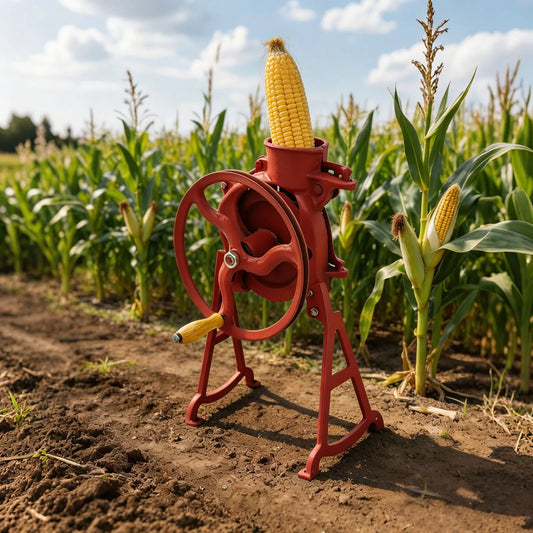 Manual Corn Thresher – Durable Pig Iron, Ergonomic Handle, Stable Design, Adjustable Inlet, Motor Compatible, Fast Kernel Removal, Easy to Clean, Ideal for Home & Small Farms