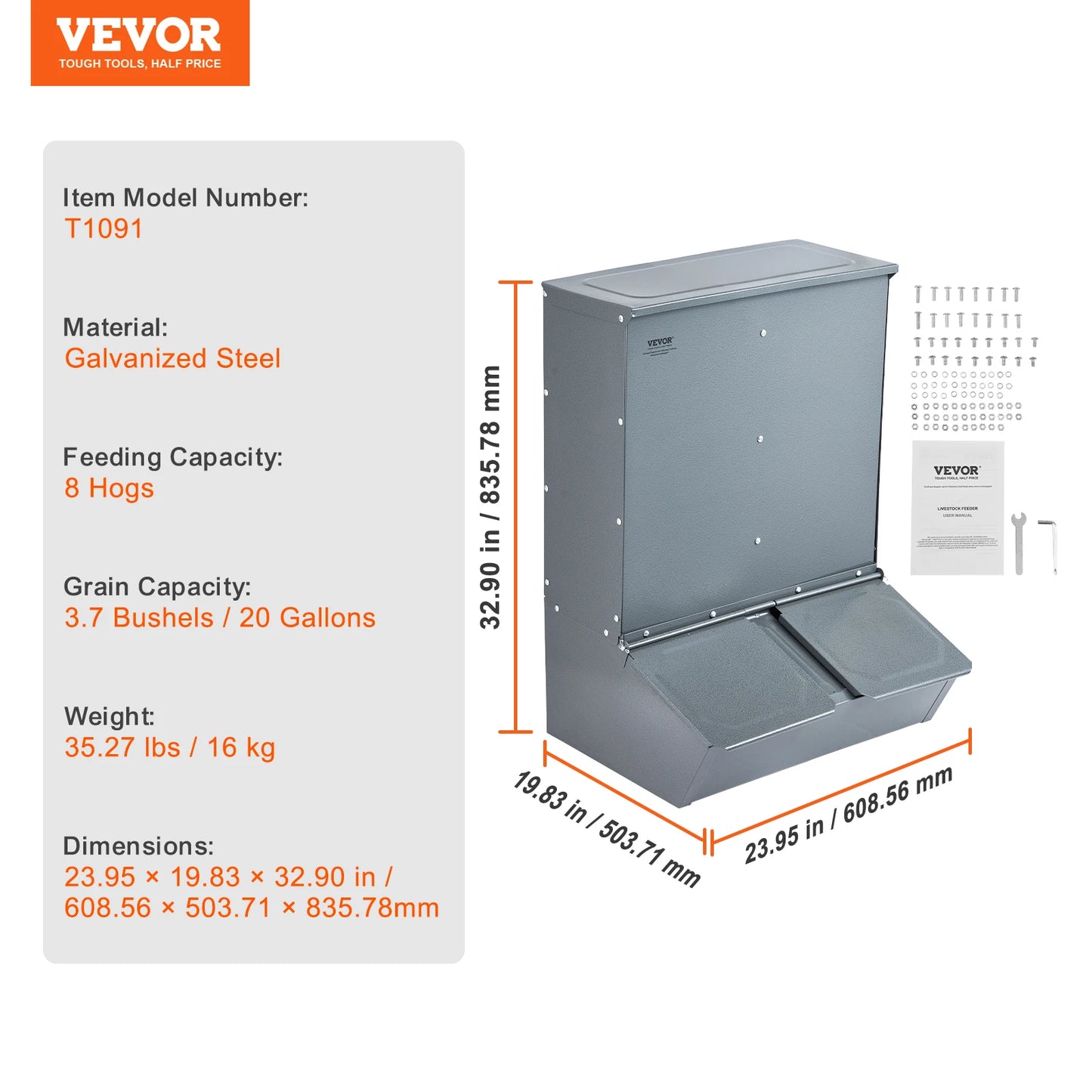 Hog Feeder Heavy Duty Steel Piglets Feeder Multipurpose Trough Creep Feeder Outdoor Livestock Feeder Farm Accessory