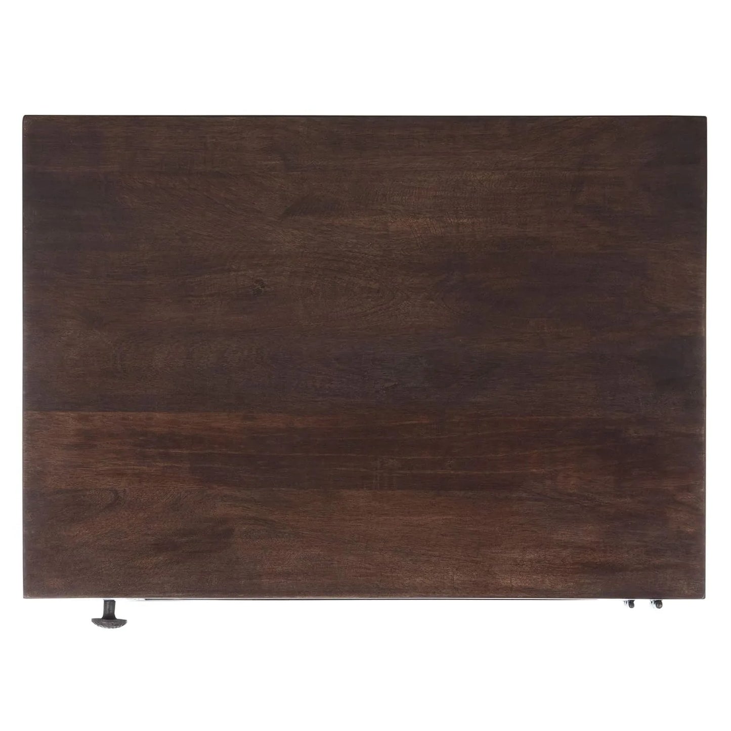 Carved Mango Wood Single Door Nightstand Brown Artisan Bedroom Side Table, Customized