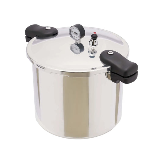 23 Quart 22L 90kpa Pressure Canner and Cooker with Pressure Gauge 10PSI Explosion Proof Safety Valve Extra-Large Size