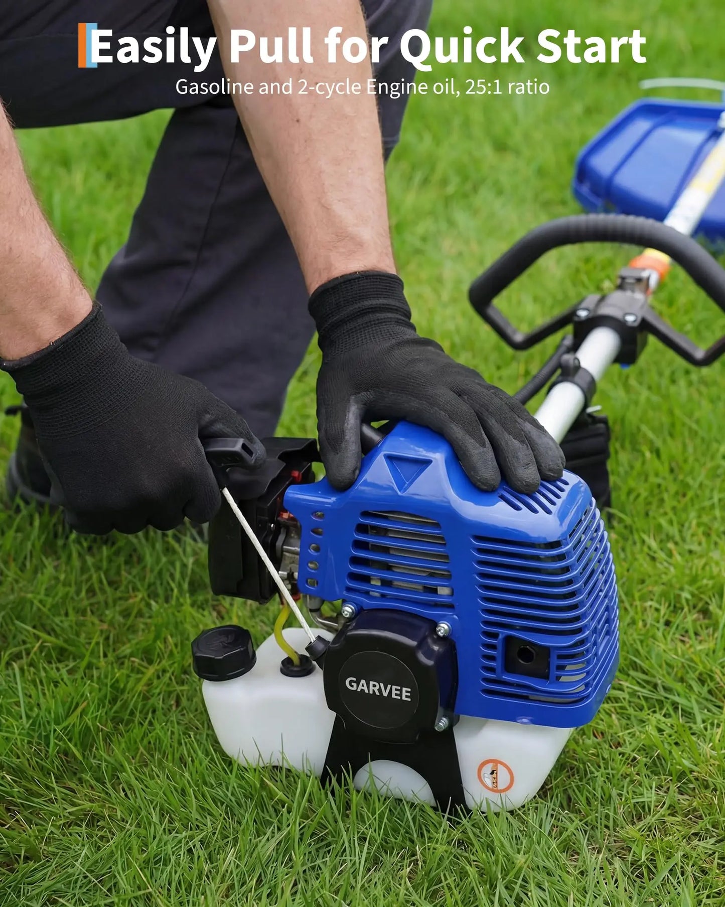 43CC 52CC Gas Weed Eater 3-in-1 Weed Wacker String Trimmer 2-Cycle Brush Cutter Quick Start Yard Tool With Shoulder Strap