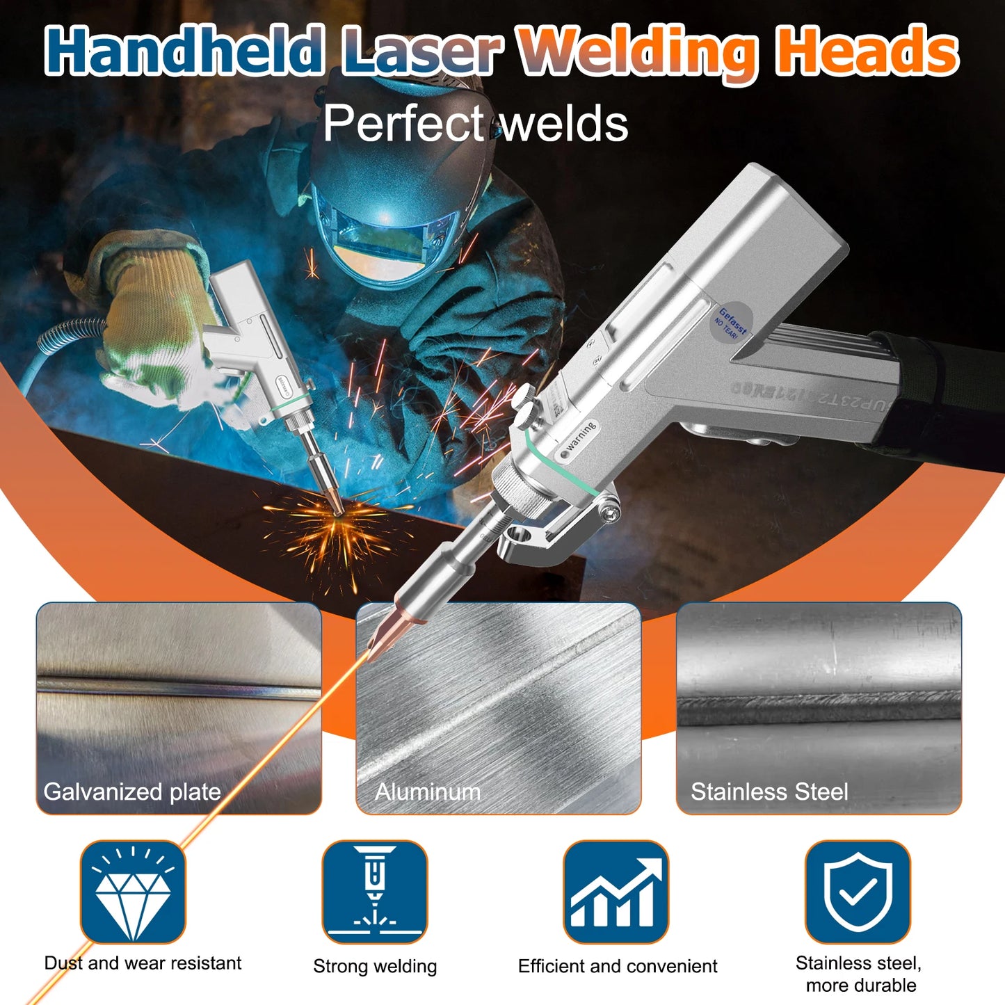 1500W BWT 4-in-1 Fiber Laser Welding Machine Industrial Laser Rust Remover Water Cooling Metal Cleaning Welding Cutting Welder