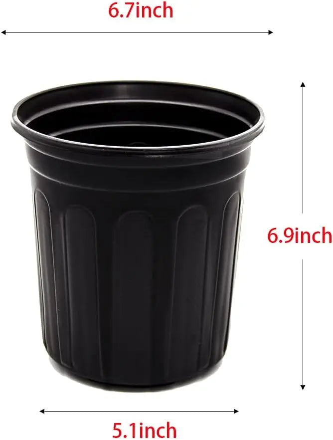 50-Pack 1 Gallon Flexible Plant Nursery Pots, Thickened Soft Plastic for Succulents, Seedlings, Cuttings, Transplanting (Black)