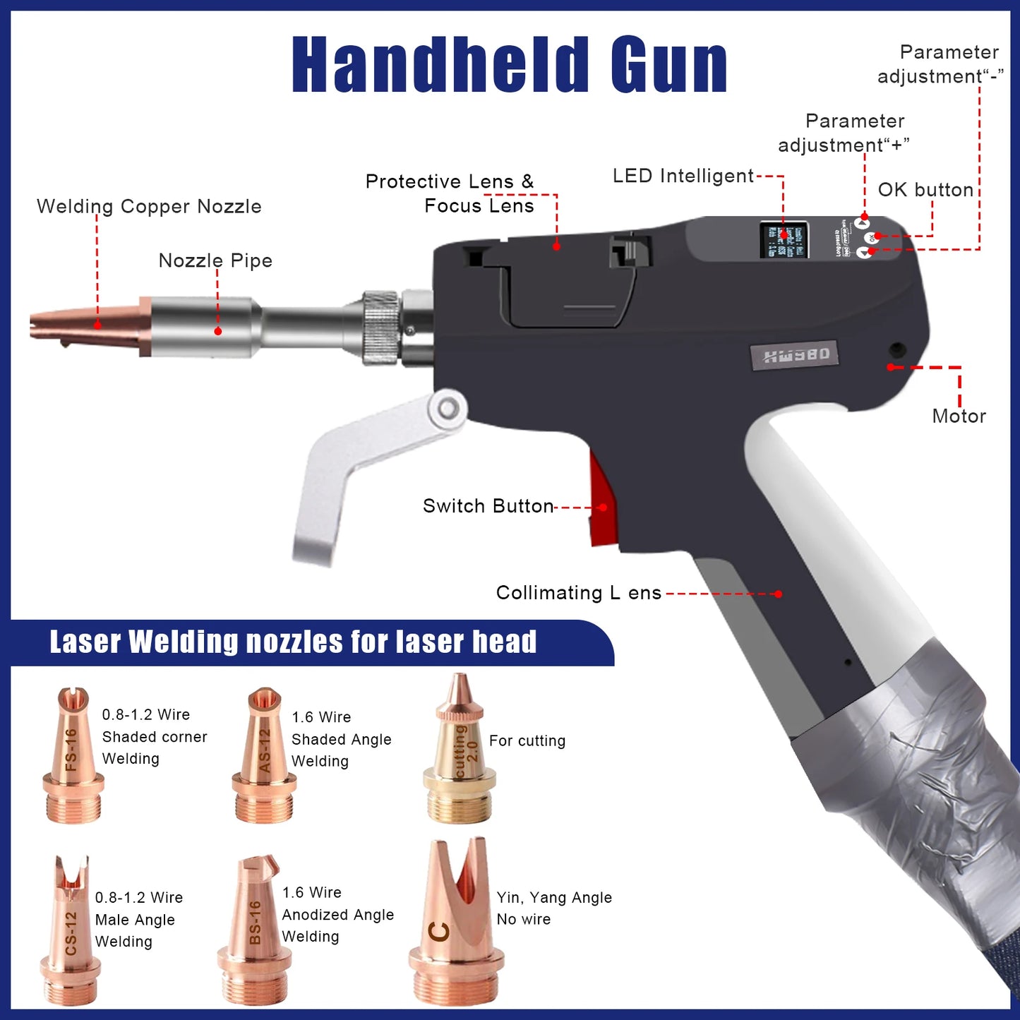 2000W 4 in 1 Laser Welding Cleaning Cutting Soldering Machine for All Metal 3000W 1500W Handheld Fiber Laser Welder EU US Stock