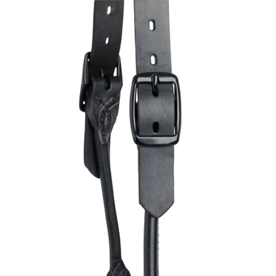 Livestock Black Magic Show Halter Medium: for cattle shows premium nylon black adjustable fit and polished hardware