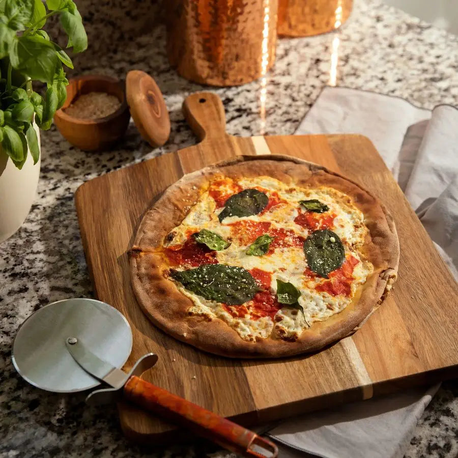 Wood Cutting Board and Chopping Board with Handle for Meat, Cheese Board, Vegetables, Bread, and Charcuterie Decorative Wooden S