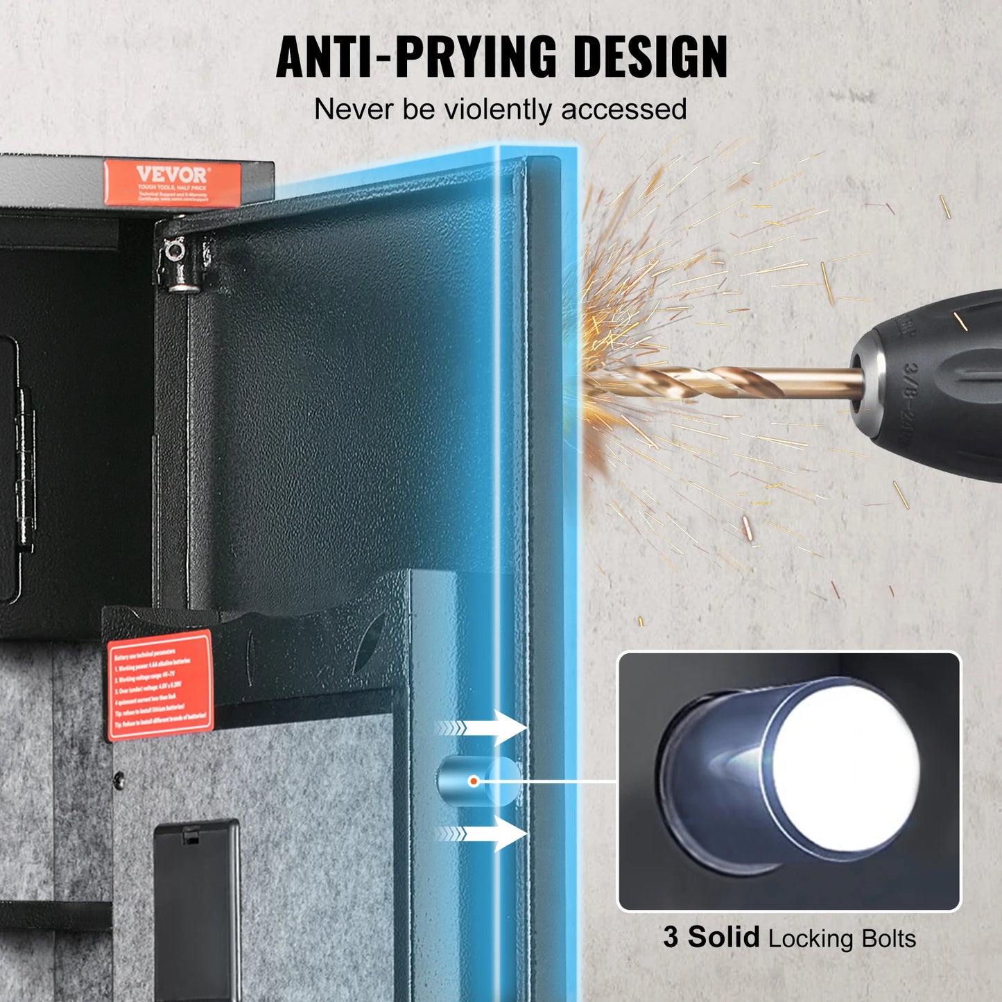 3-8 Rifles Gun Safe w/ Digital Keypad & Lock Gun Storage Cabinet with Removable Storage Shelf for Home Long Gun Pistols