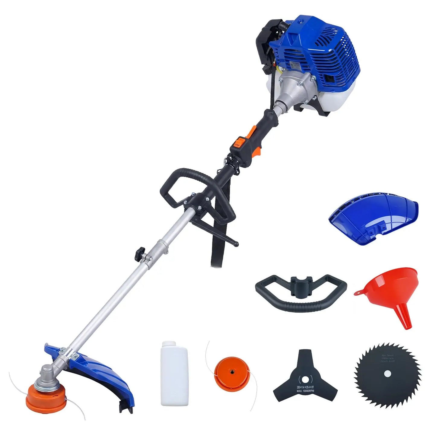 43CC 52CC Gas Weed Eater 3-in-1 Weed Wacker String Trimmer 2-Cycle Brush Cutter Quick Start Yard Tool With Shoulder Strap