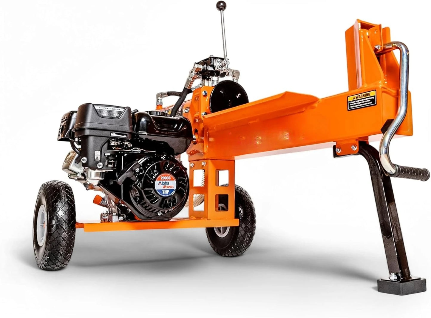Log Splitter Portable 20 Ton Rapid Auto Return Ram System Gear Pump 7HP Engine Horizontal Full Beam Steel
