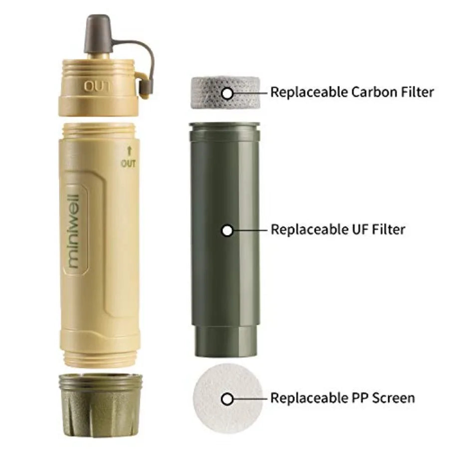 Gravity Water Purifier Straw Fairly Light and Easily Packed. Multi Use for Group Camping and Famliy Emergency Prepardness