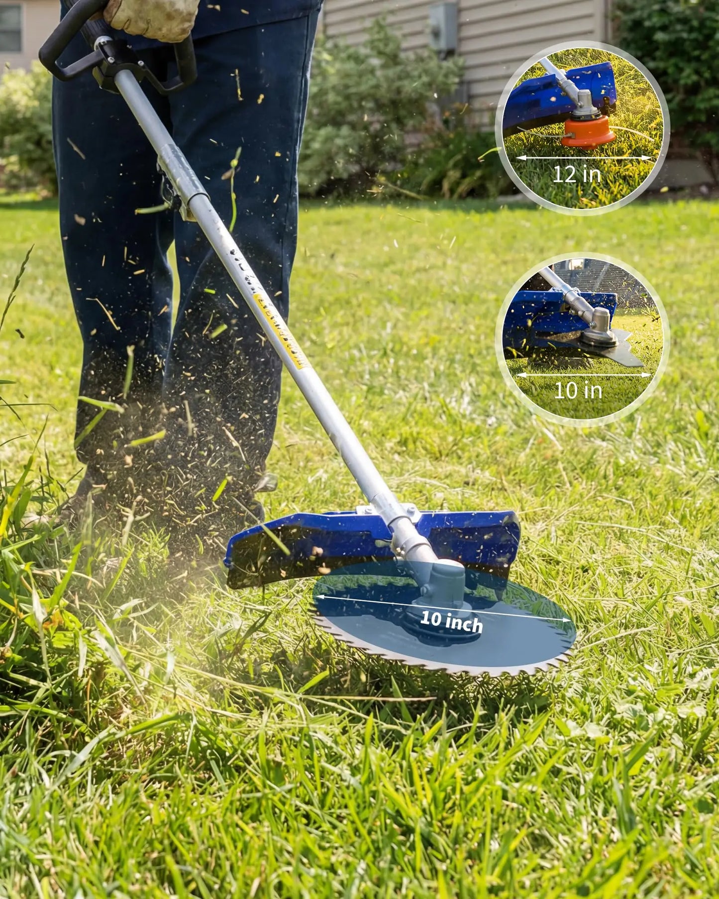 43CC 52CC Gas Weed Eater 3-in-1 Weed Wacker String Trimmer 2-Cycle Brush Cutter Quick Start Yard Tool With Shoulder Strap