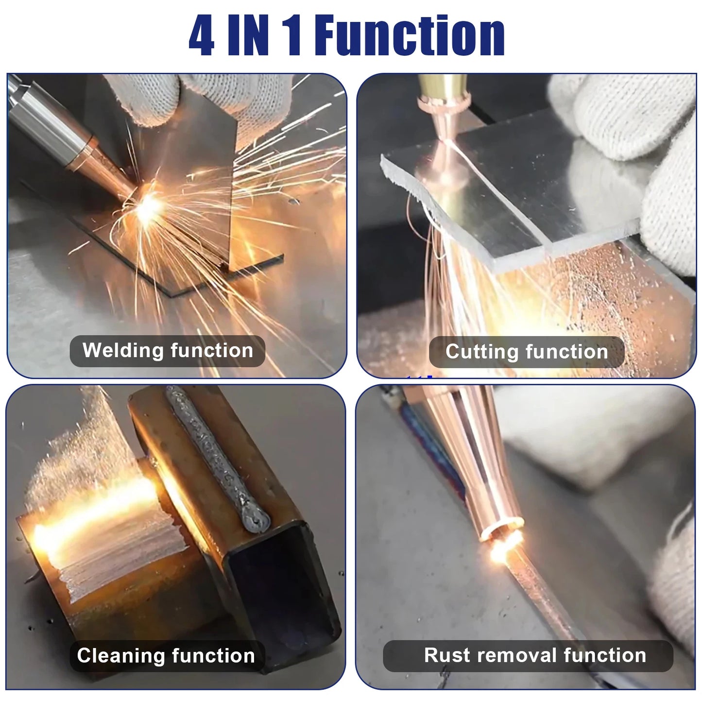 2000W 4 in 1 Laser Welding Cleaning Cutting Soldering Machine for All Metal 3000W 1500W Handheld Fiber Laser Welder EU US Stock