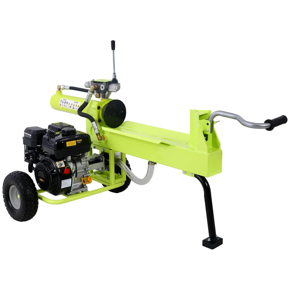 Log Splitter Portable 20Ton Auto Return Ram System 7HP Engine Horizontal Full Beam Steel Wedge Firewood Harvesting EPA Compliant
