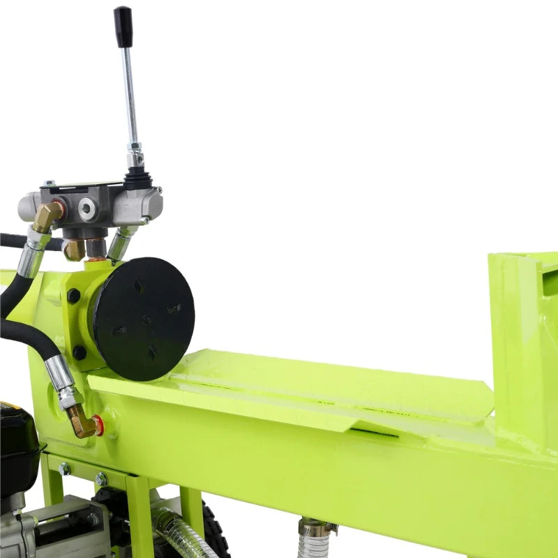 Portable 20 Ton Hydraulic Log Splitter, 7HP Gas Engine Auto Return Ram, Solid Steel Wedge Firewood Splitting Machine for Forestry & Firewood Harvest