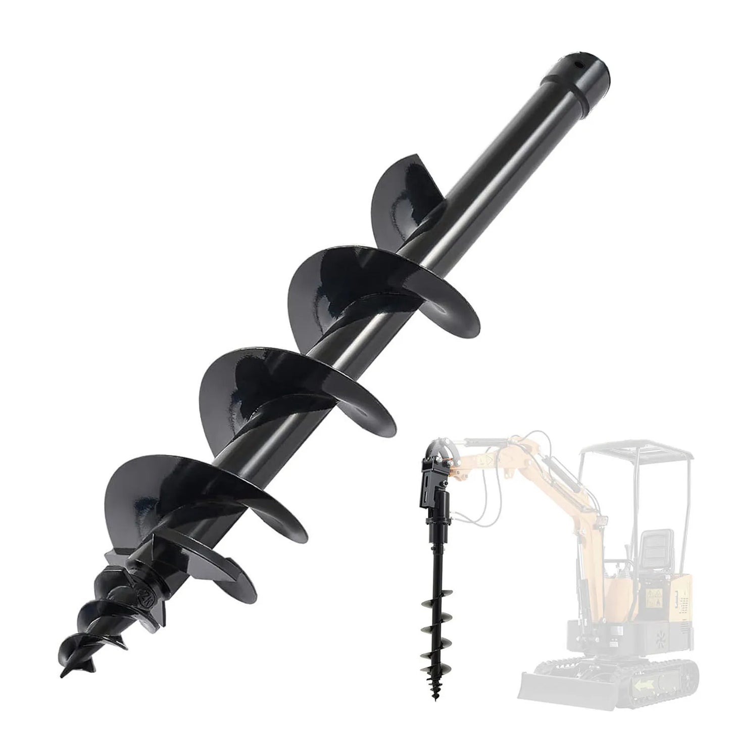 200MM Auger Drill Rod Attachment for 1Ton-1.5Ton Mini Excavator Small Digger