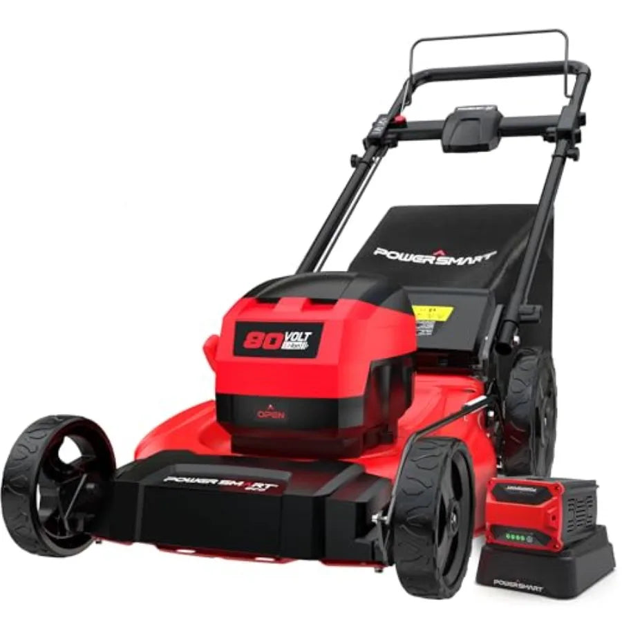 80V MAX 21" Cordless Lawn Mower 3-in-1 Brushless Electric Lawn Mower with 6.0Ah Lithium-ion Battery and Charger PS76821