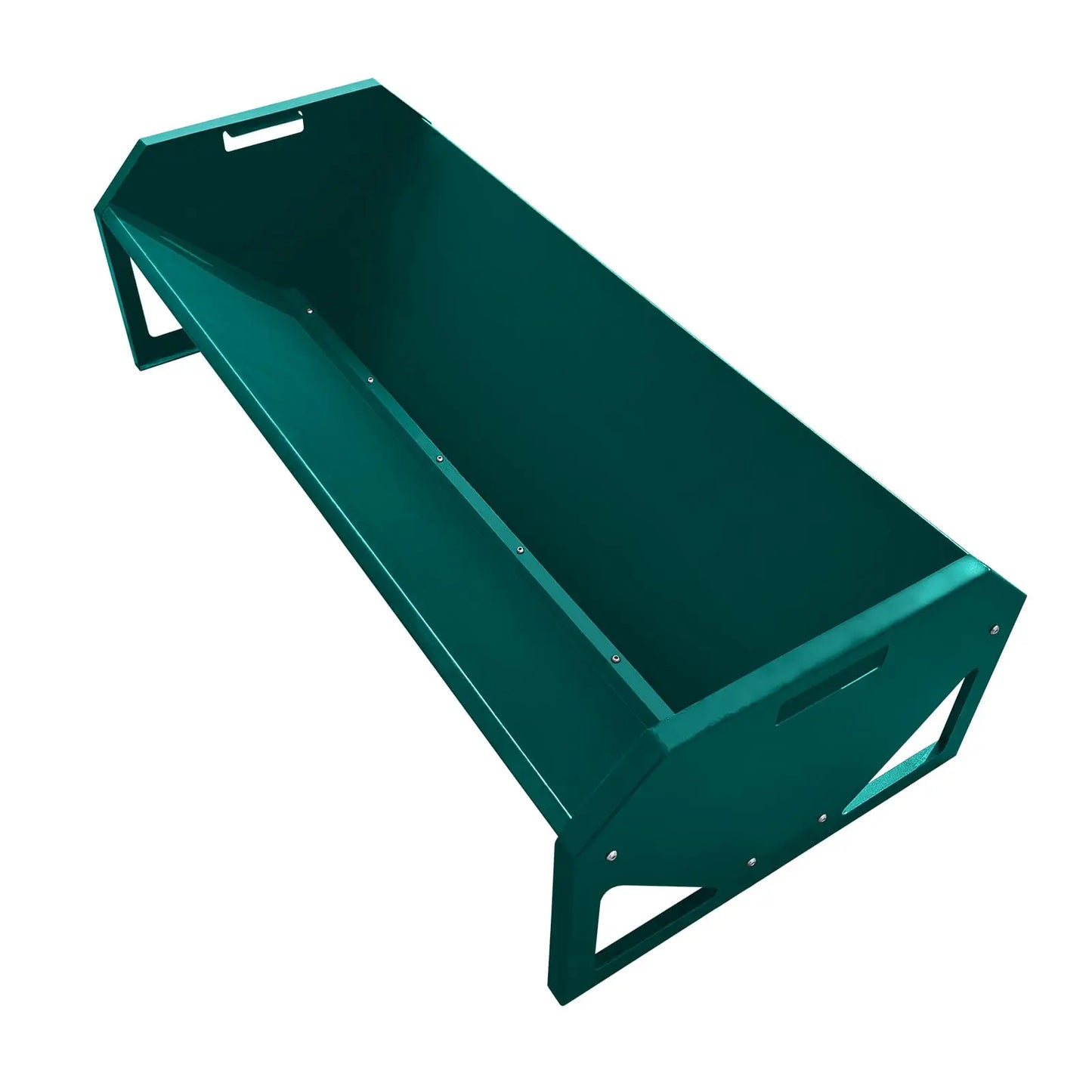 22 Gallon Heavy Duty Galvanized Steel Livestock Feeder Hay Trough Rustproof V-Shaped Bottom For Horse Goat Sheep Cattle Alpaca