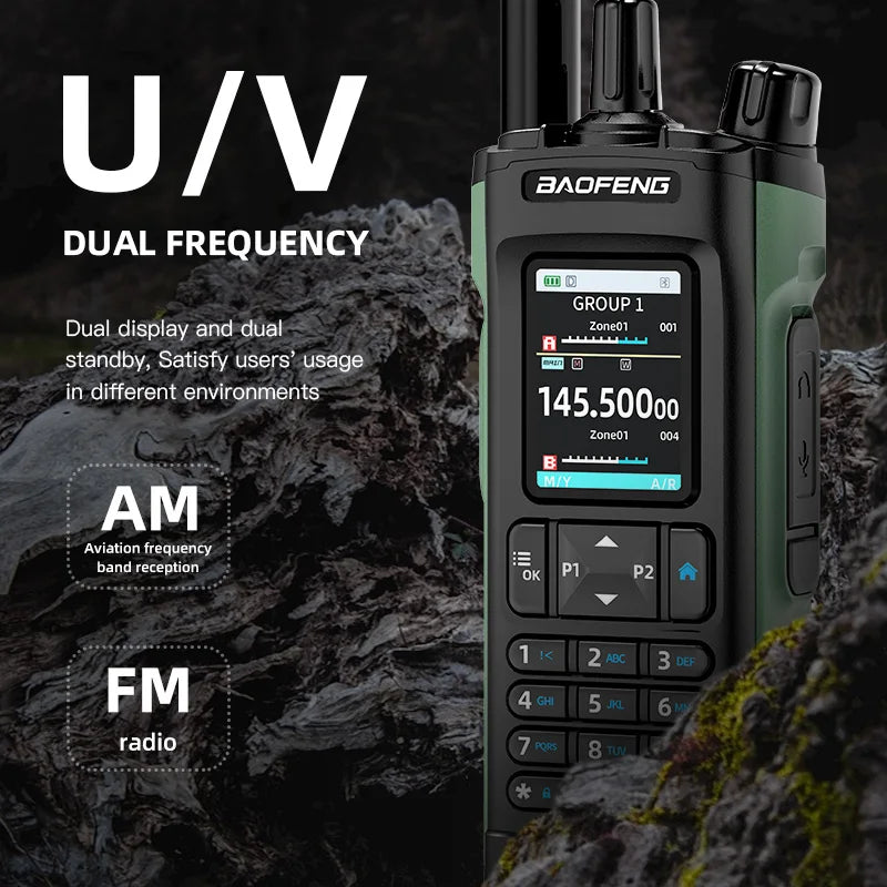 New  DM32 Walkie Talkie DMR GPS 10W Programming Multi Band Wireless Copy Frequency Type-C DM-32UV Ham 2 Way Ra