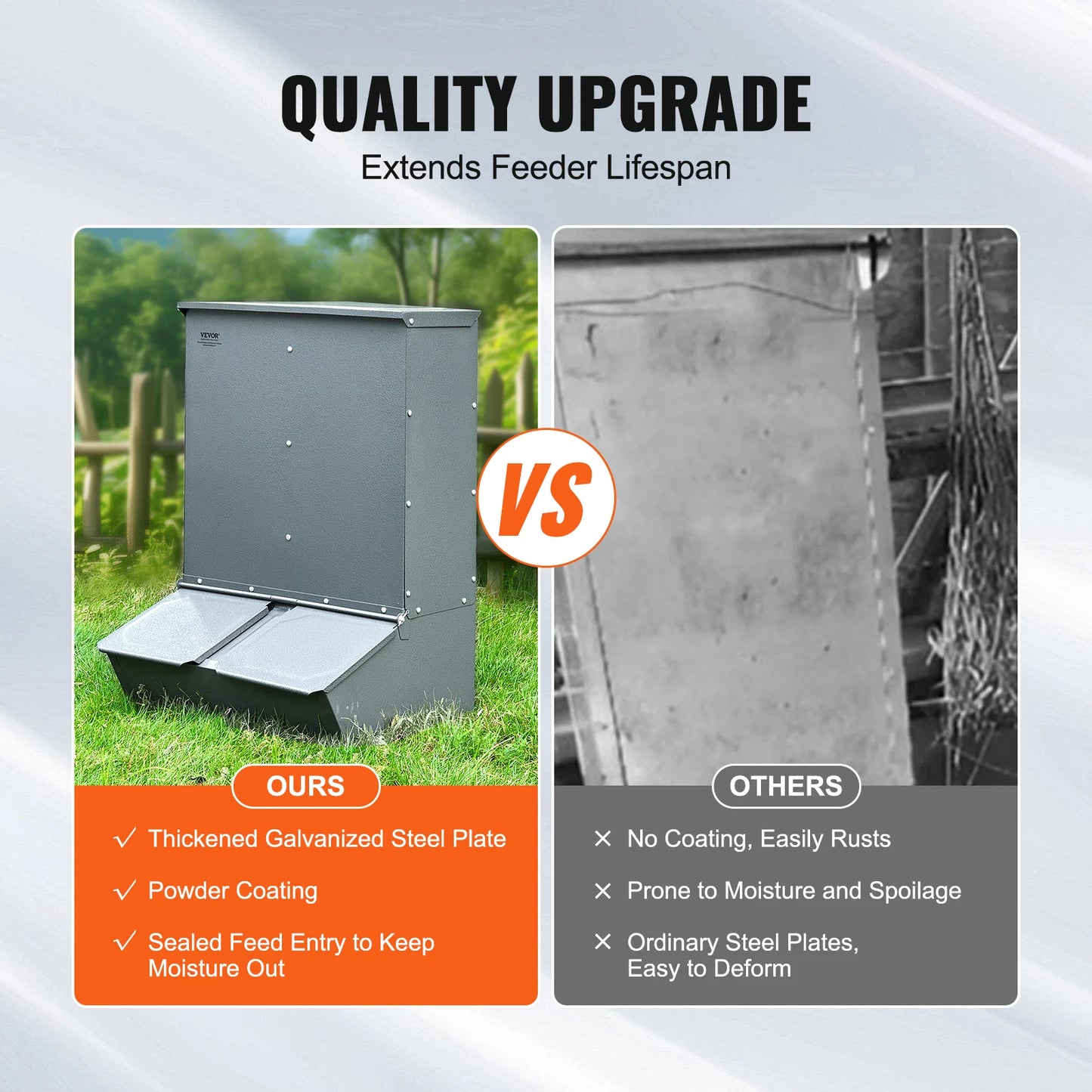 Hog Feeder Heavy Duty Steel Piglets Feeder Multipurpose Trough Creep Feeder Outdoor Livestock Feeder Farm Accessory