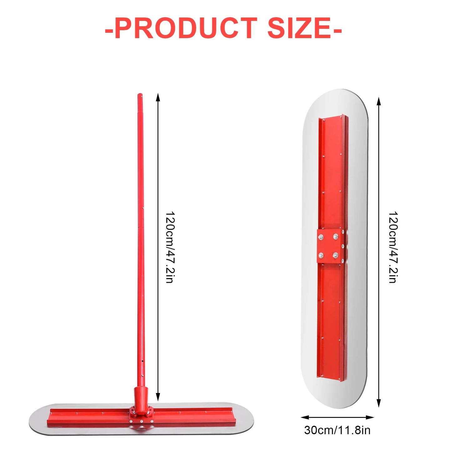 Concrete Float Finishing Tools With Handle, Heavy Duty Concrete Finishing Broom Bull Float Kit Replacement, Cement Resurfacing Smoothing Tool Long Handle 60 Inch for Domestic Industrial Surface Curing