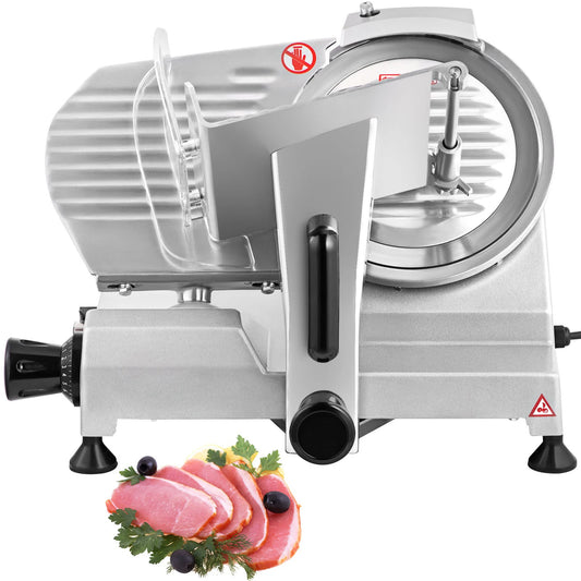 Meat Slicer 8/10inch Carbon Steel Blade Electric Deli Food Slicer Adjustable Thickness Commercial Home Cut Meat Cheese