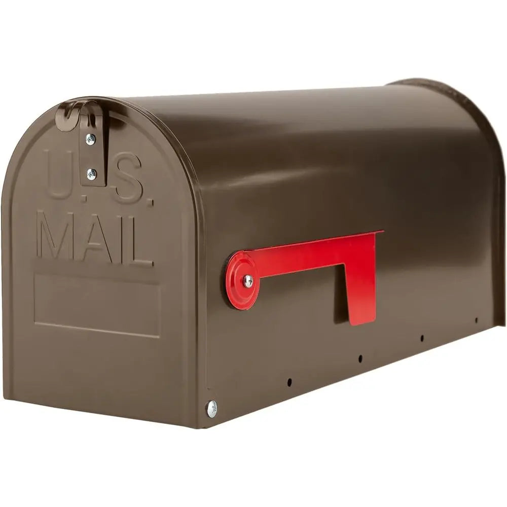 Mailboxes for Outside, Post Mount Mailbox, Galvanized Steel Medium Capacity Mail Boxes, 19 x 8.7 x 6.7 Inches