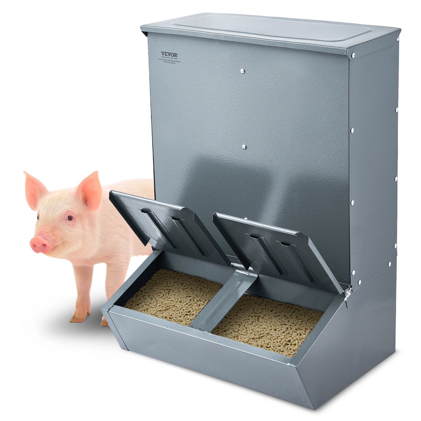 Hog Feeder Heavy Duty Steel Piglets Feeder Multipurpose Trough Creep Feeder Outdoor Livestock Feeder Farm Accessory