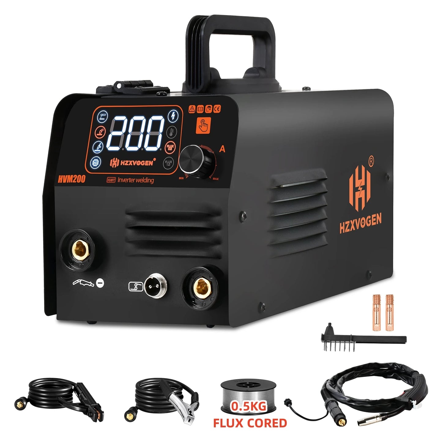 3 in1 MIG/TIG/MMA Semi-Automatic Welding Machine HVM200 Inverter Welder Synergy Tool Non Gas For Gasless Iron Soldering