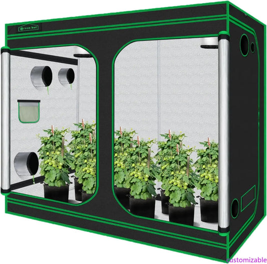 Grow Tent 96"x48"x78" 600D Mylar Hydroponic Indoor Grow Tent withObservation Window, Removabl Floor Tray and Tool Bagfor Indoor