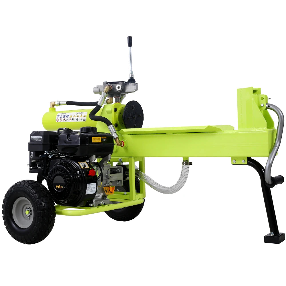Log Splitter Portable 20Ton Auto Return Ram System 7HP Engine Horizontal Full Beam Steel Wedge Firewood Harvesting EPA Compliant
