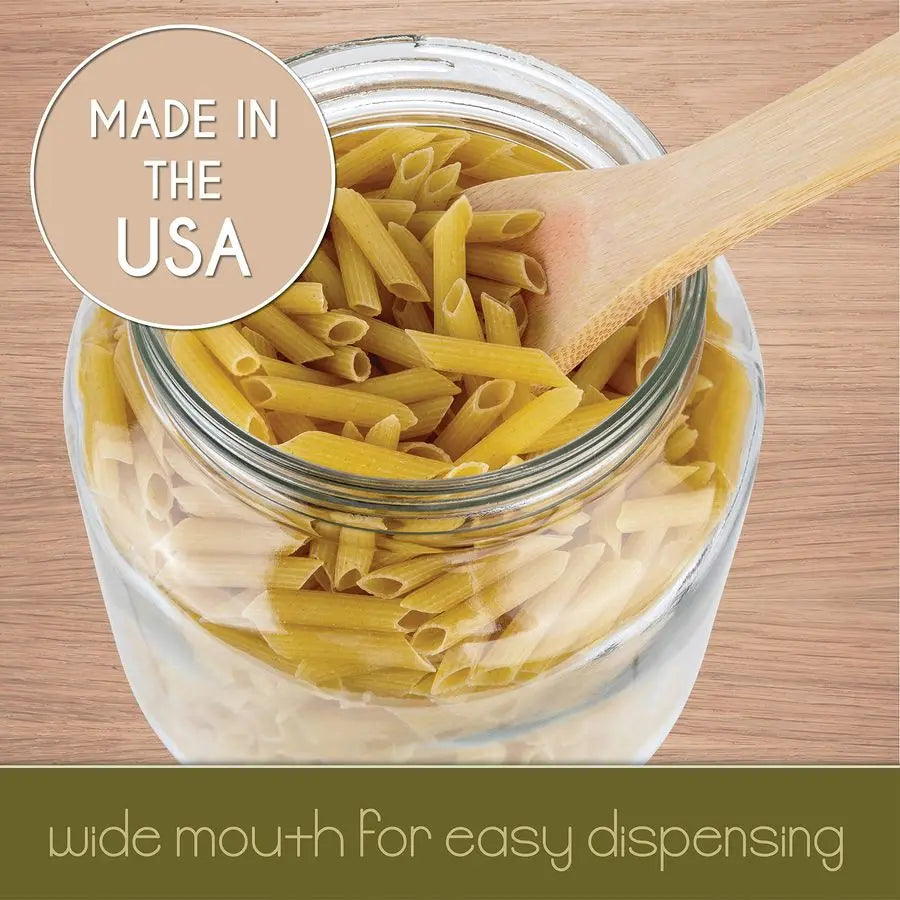 6 PackHalf Gallon Glass Mason Jar Wide Mouth with Airtight Metal Lid Fermenting Kombucha Kefir Curing Pickling, Storing and Cann
