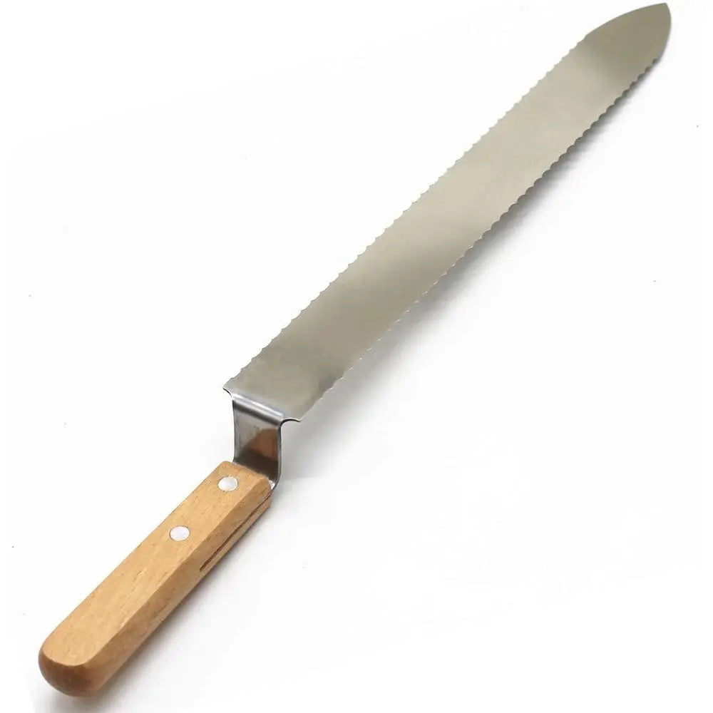 Serrated Stainless Steel Unping Knie Tool with Wooden Handle for Hive Maintenance