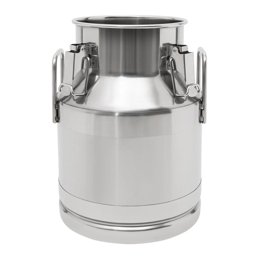 Stainless Steel Milk Can Rust-Proof 10L/2.64Gal Airtight 3 Sealing Clips & Handles, Durable 0.8mm Thick, Spill-Resistant