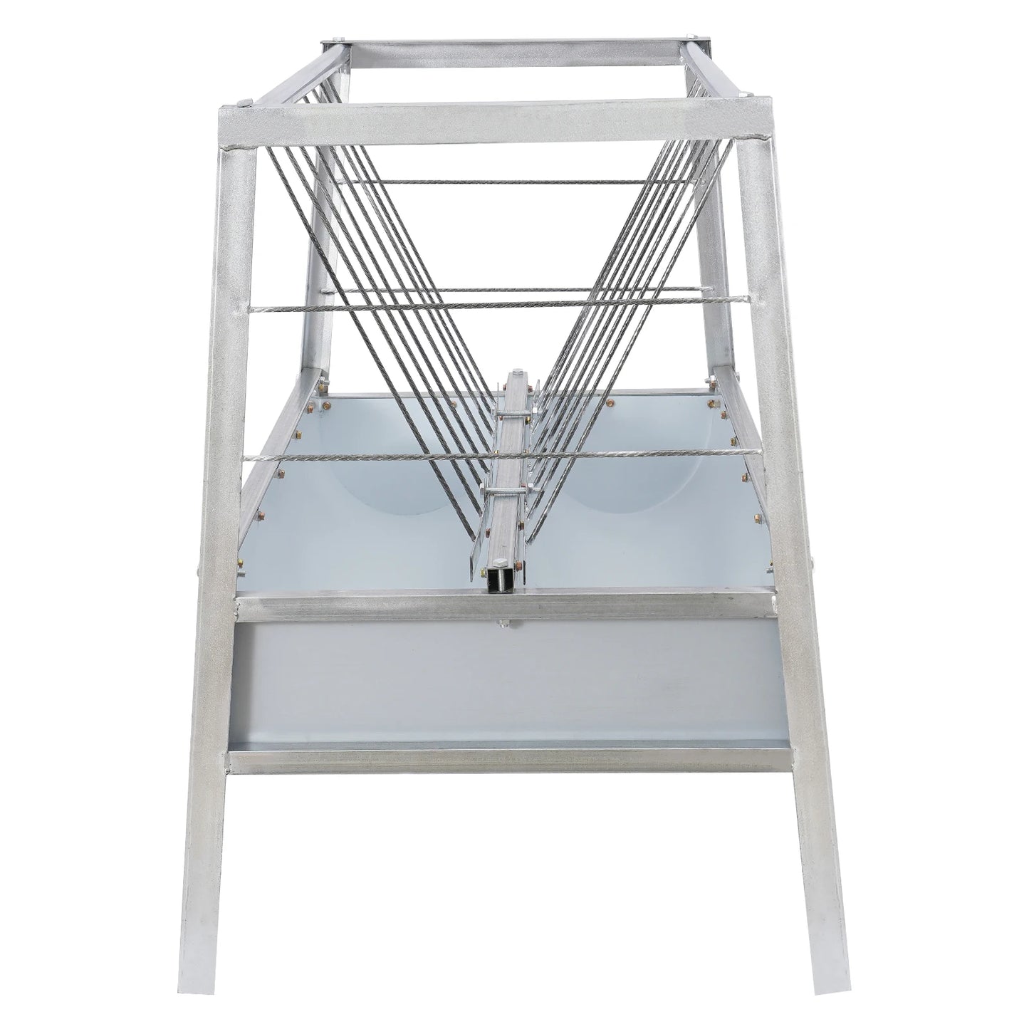 Metal Freestanding Hay Feeder Rack| Dual Side Livestock Feeding Tray for Goats,Cattle, and Horses| 200L