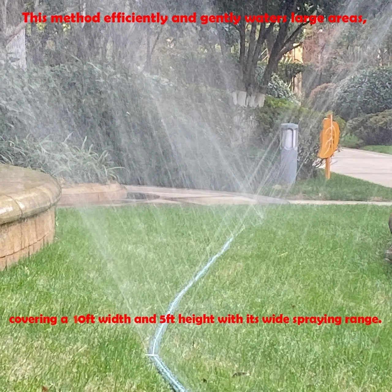 25 FT Heavy Duty Flat Garden Soaker Hose with Holes, Reinforced No-Kink Lawn Irrigation Includes Stakes
