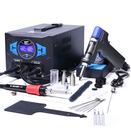 948D-III 2-IN-1 ESD Safe Desoldering Station With Fast-Heating Desoldering Gun And Soldering Iron High Power WEP 948 Station