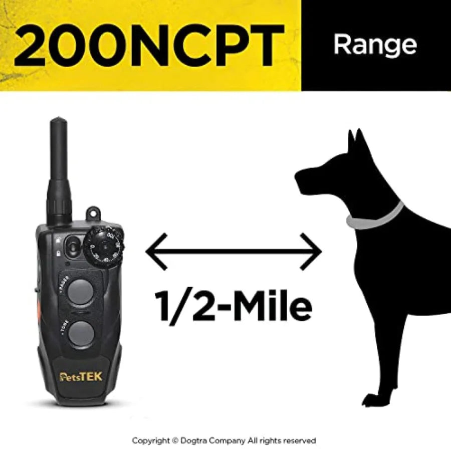 200NCPT Electronic Dog Training Collar with Remote for Small to Large Dogs - 2640 ft Range Vibration Tone 100 Stimulation Level