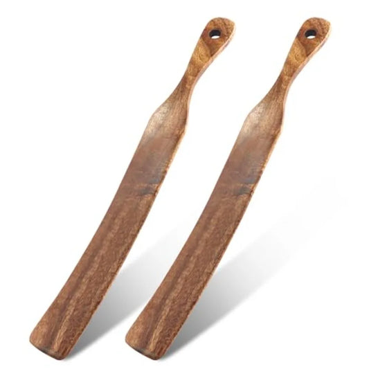 2 Pack Wooden Spatula for Cng Sourdough Spurtle Spatula With Hanging Holes Wooden Dowel for Sourdough Kitchen Tools for Ferment