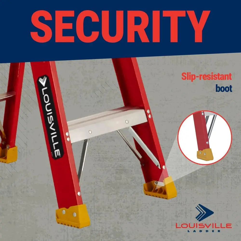 4-Foot Fiberglass Step Ladder, 300-Pound Capacity, Type IA, Heavy Duty